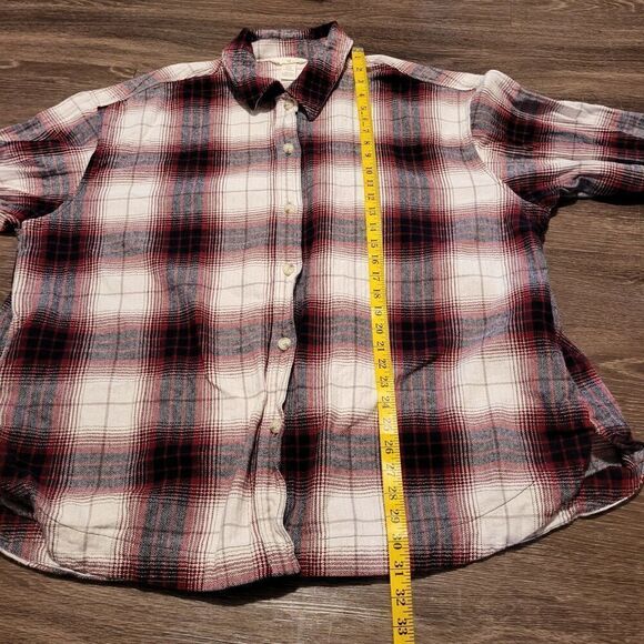 H&M Oversized Flannel Shirt Jacket with Side Pockets Womens XL - Picture 8 of 9
